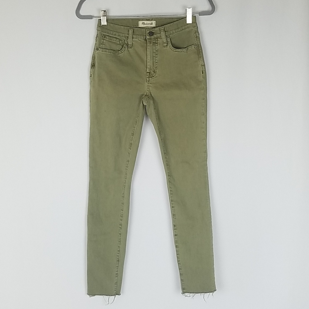Madewell women 24 9" high rise skinny jean fray
